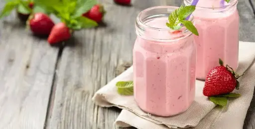 Aardbei-framboos smoothie
